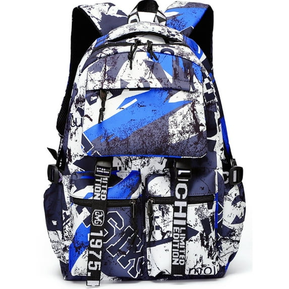 Tyethy School Backpack School Bag for Boys Girls, Lightweight College Bookbag with Laptop Compartmen for Men Women, Black