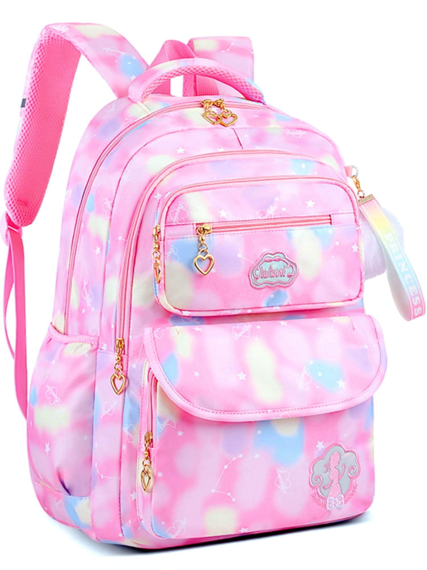 Tyethy Girls Backpack, School Kids Backpacks for Girls, Cute Book Bag for Students Gifts, Pink