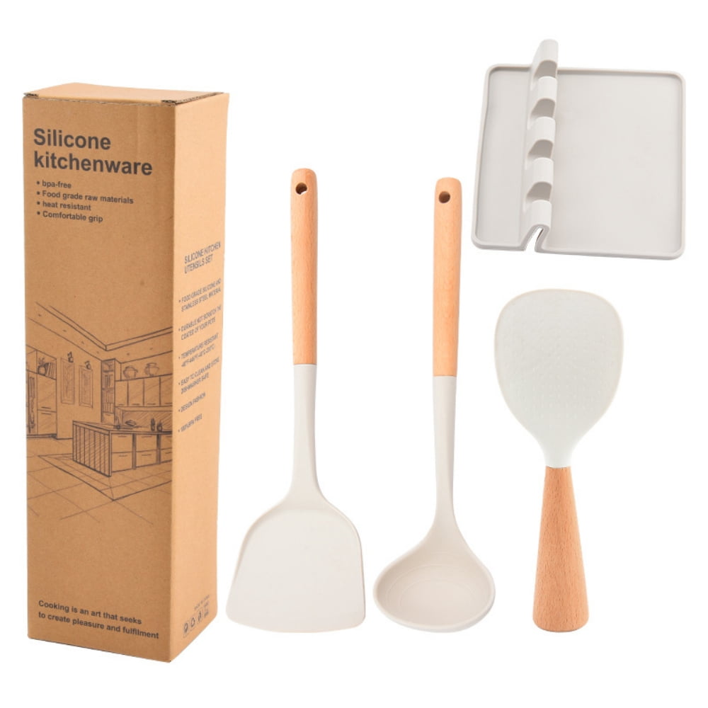 Walmart Silicone Spatula Turner Set, 3-in-1 Detachable, Heat-Resistant ...