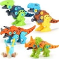 thumbnail image 1 of Tyethy Take Apart Dinosaur Toys with Tool Drill, Educational Building Construction Toy Set Gift Toys for Kids ,Girls Age 3+, 2 Pcs, 1 of 13
