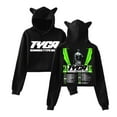 thumbnail image 1 of Tyga Cat Ear Fashion Trendy Women's Short Hoodie Sportswear, 1 of 2