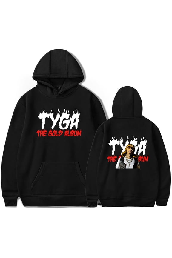 Tyga Hoodies for men and women, casual retro long sleeved hooded sweatshirts, sportswear