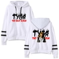 thumbnail image 1 of Tyga Parallel striped sleeve pocket free unisex fashion trend long sleeved hooded sweatshirt, 1 of 2