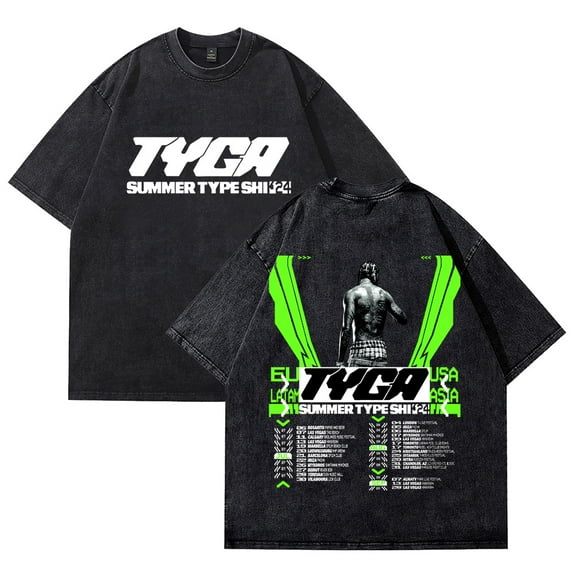 Tyga T-shirt Crewneck Short Sleeve Tee Women Men Streetwear Tops Hip Hop Clothes Cotton T-shirt