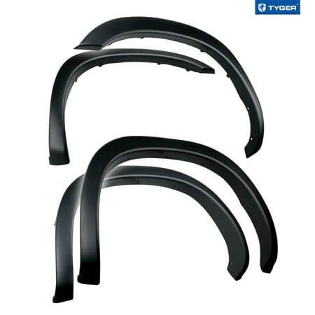 Tyger Auto Fender Flares Compatible with 2002-2008 Dodge Ram 1500; 2003-2009 2500 3500 8' Bed, Fine-Textured Paintable Factory Style 4pc | TG-FF6D4208