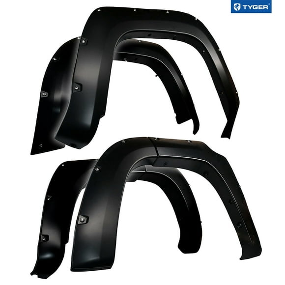 Tyger Auto Fender Flares Compatible with 2014-2023 Toyota 4Runner (Exclude Limited model), Smooth Textured Paintable Bolt-Riveted Style 4pc | TG-FF8T4358