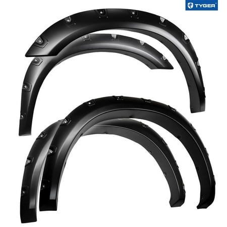 Tyger Auto Fender Flares Compatible with 2019-2025 Ram 2500 3500, Smooth Textured Paintable Bolt-Riveted Style 4pc | TG-FF8D4418