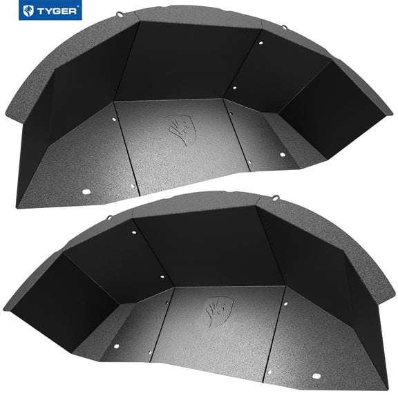 Tyger Auto Rear Inner Fender Liner Compatible with 2007-2018 Jeep Wrangler JK | Carbon Steel | Not for JL | TG-FL9J66028