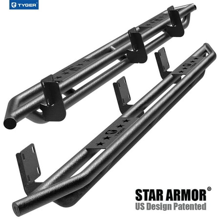 Tyger Auto Star Armor Compatible with 1999-2016 Ford F-250 F-350 Super Duty | Supercrew Cab | TG-AM2F20098 | Side Step Rails Nerf Bars Running Boards