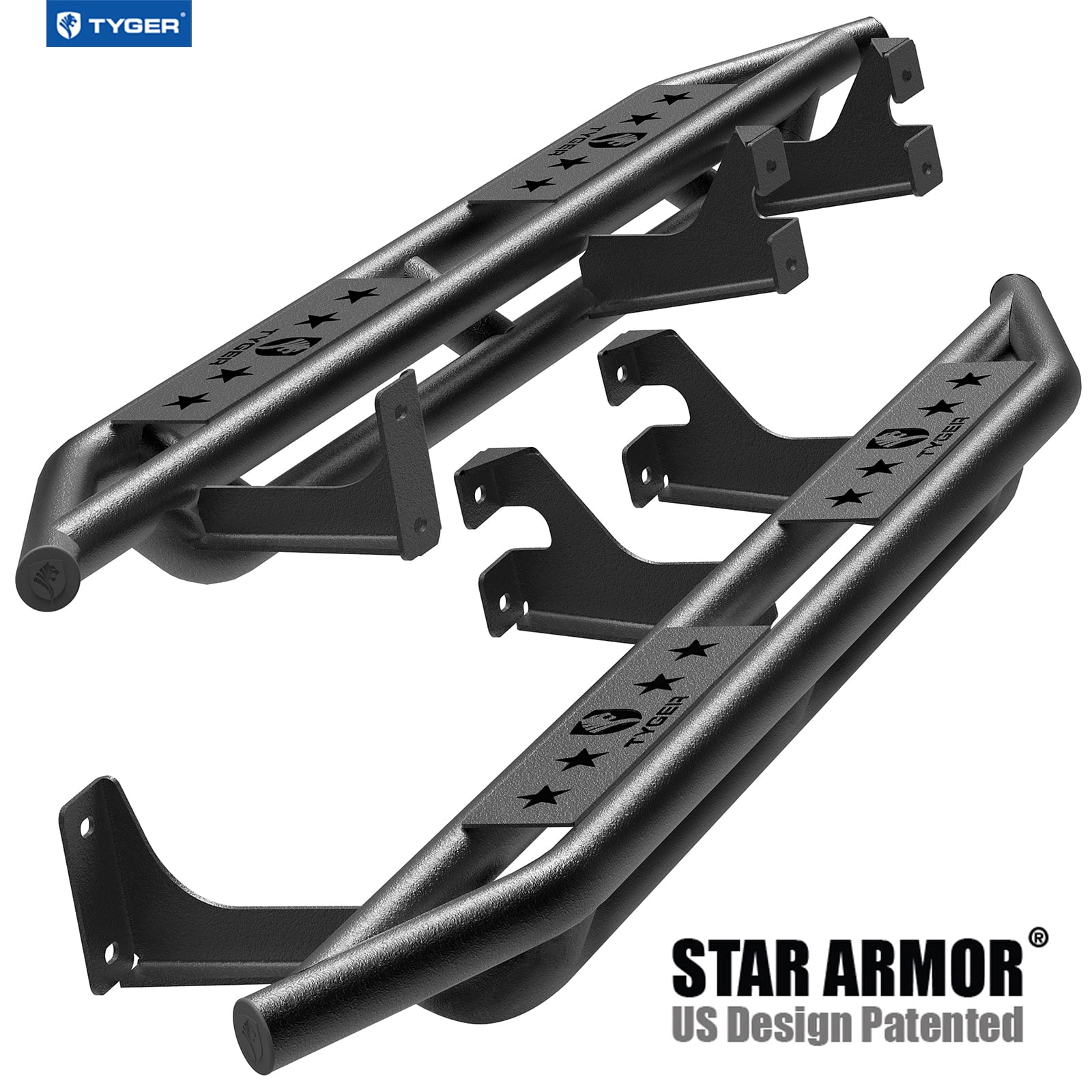 Tyger Auto Star Armor Compatible with 2007-2014 Toyota FJ Cruiser SUV |  TG-AM2T20068 | Side Step Rails Nerf Bars Running Boards