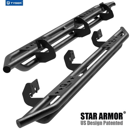 Tyger Auto Star Armor Compatible with 2009-2014 Ford F-150 | Supercrew Cab | TG-AM2F20118 | Side Step Rails Nerf Bars Running Boards