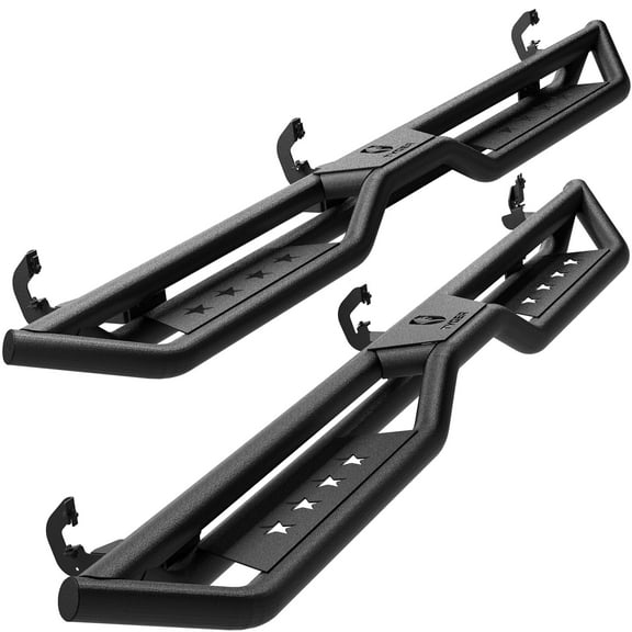 Tyger Auto Star Strider Compatible with 2007-2018 Chevy Silverado GMC Sierra 1500; 2007-2019 2500 3500HD; 2019 LD / Limited | Crew Cab | TG-SR2C74988 | Side Step Rails Nerf Bars Running Boards