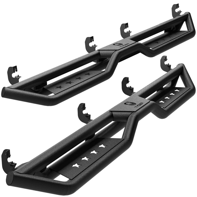 HD Ridez Stainless Steel Running Boards For Chevy Colorado/GMC Canyon 2015-2025 Crew Cab – 5” Black Nerf Bars