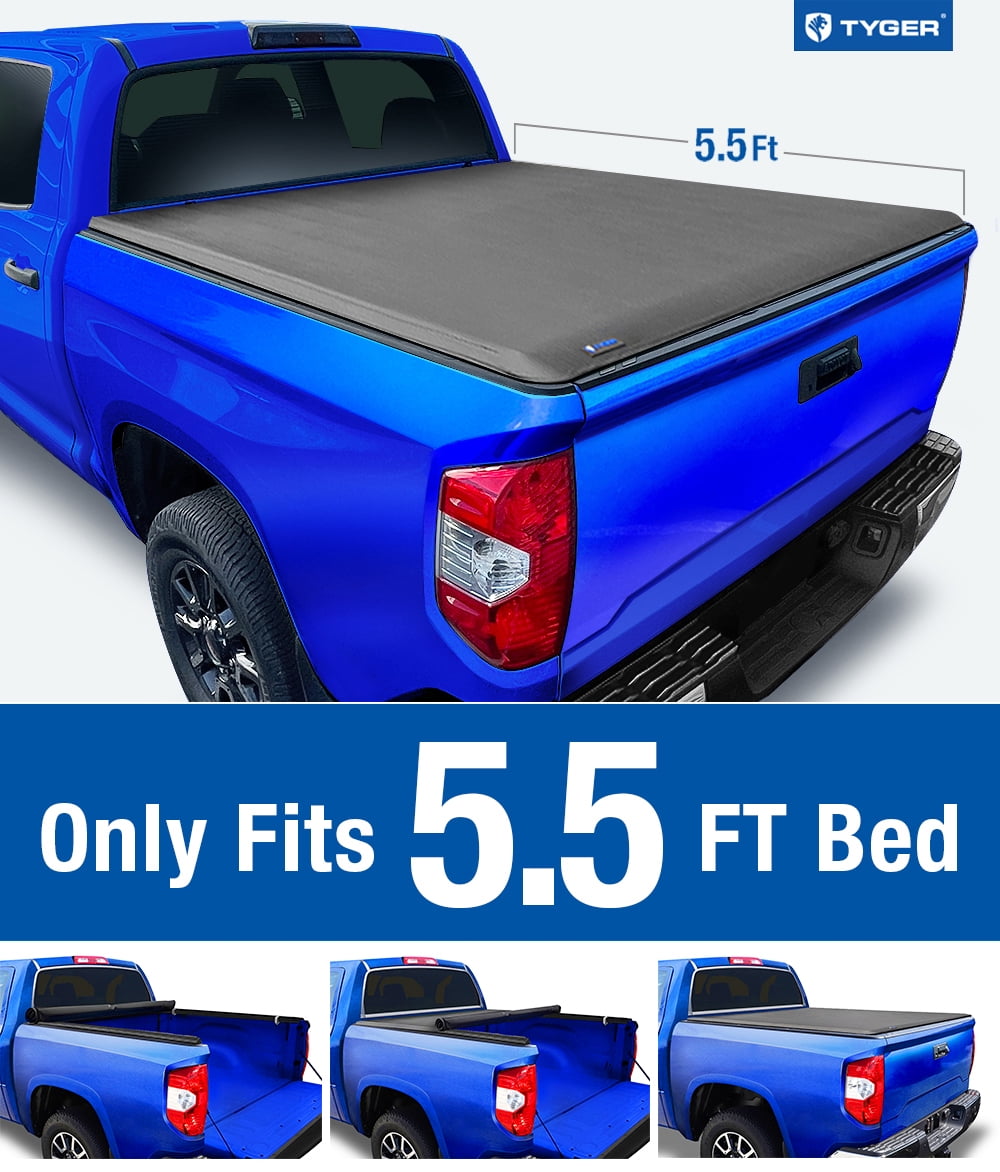 Tyger Auto T1 Soft Rollup Truck Bed Tonneau Cover Compatible with 20072013 Toyota Tundra 5.5
