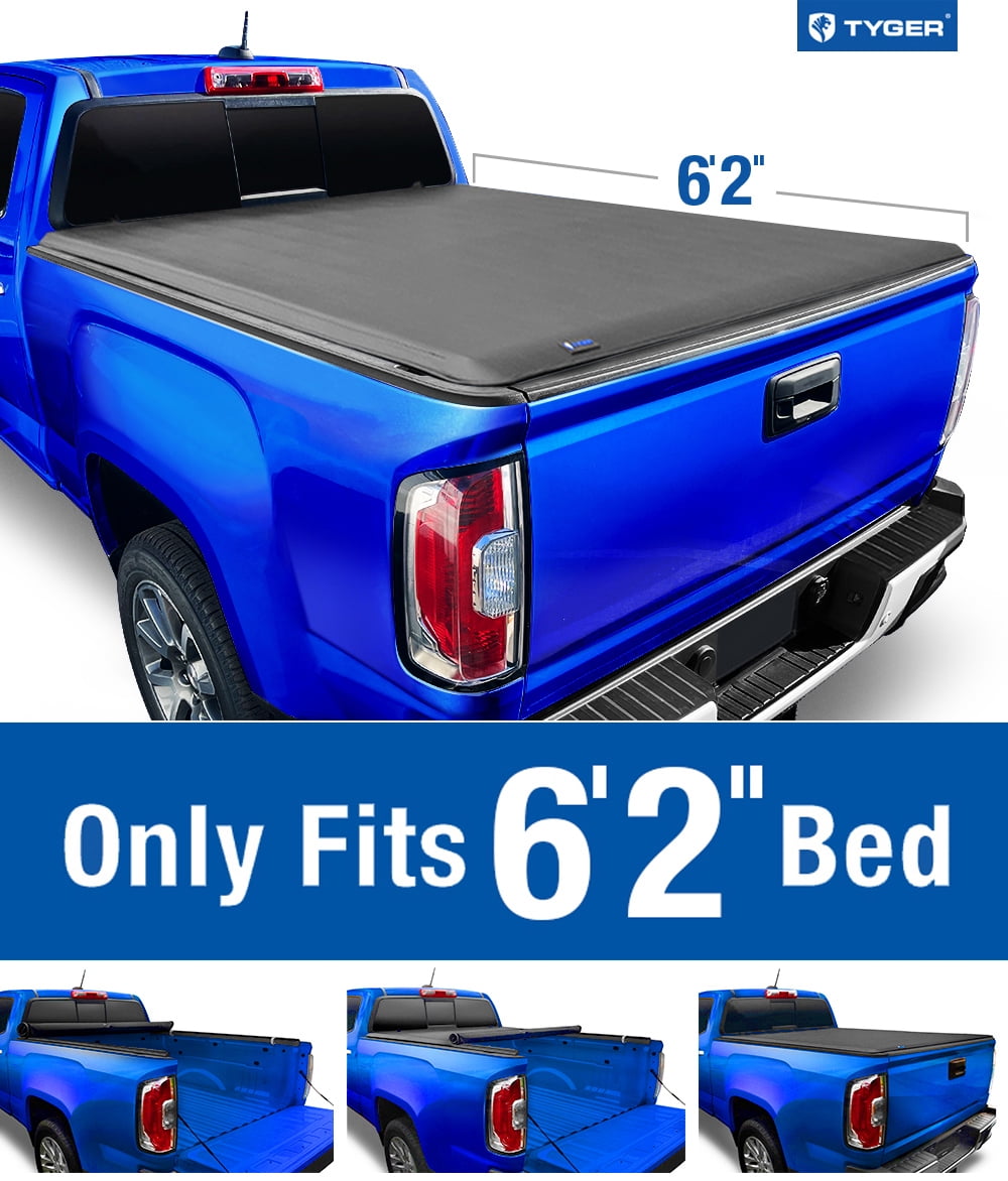 Tyger Auto T1 Soft Rollup Truck Bed Tonneau Cover Compatible with 2015