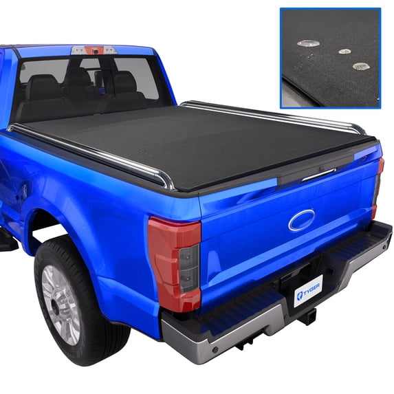 Tyger Auto T2X Low Profile Soft Roll-up in Fabric Truck Bed Tonneau Cover Compatible with 2017-2025 Ford F-250 F-350 Super Duty | 6.75' (82") Bed | TG-BCXF3872