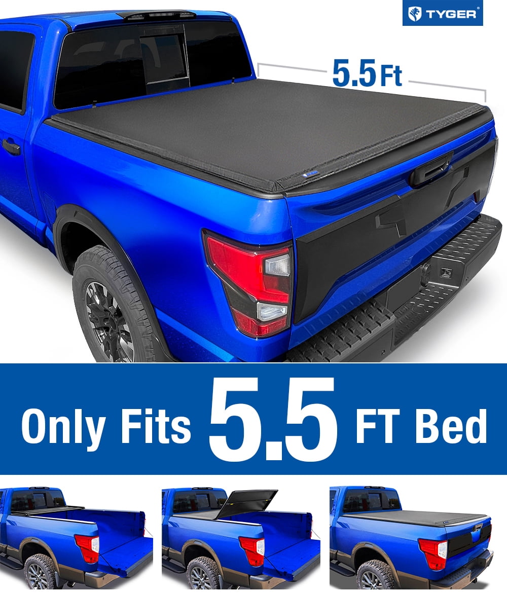 Tyger Auto T3 Soft Trifold Truck Bed Tonneau Cover Compatible with 20042015 Nissan Titan 5.5