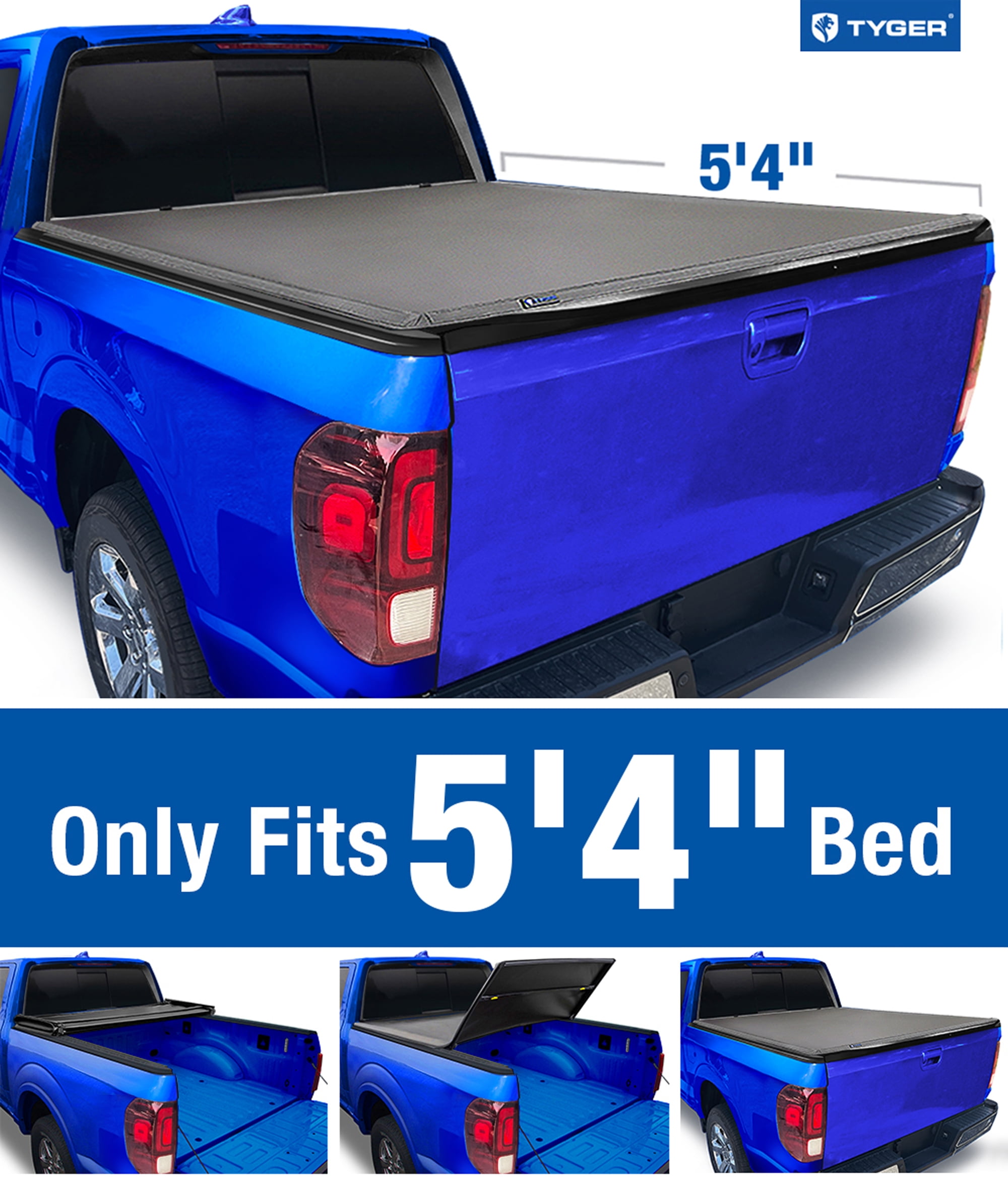 Tyger Auto T3 Soft Tri-fold Truck Bed Tonneau Cover Compatible With ...