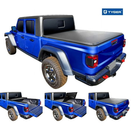 Tyger Auto T3 Soft Tri-fold Truck Bed Tonneau Cover Compatible with 2020-2023 Jeep Gladiator JT | 5' Bed | TG-BC3J1060 | Vinyl
