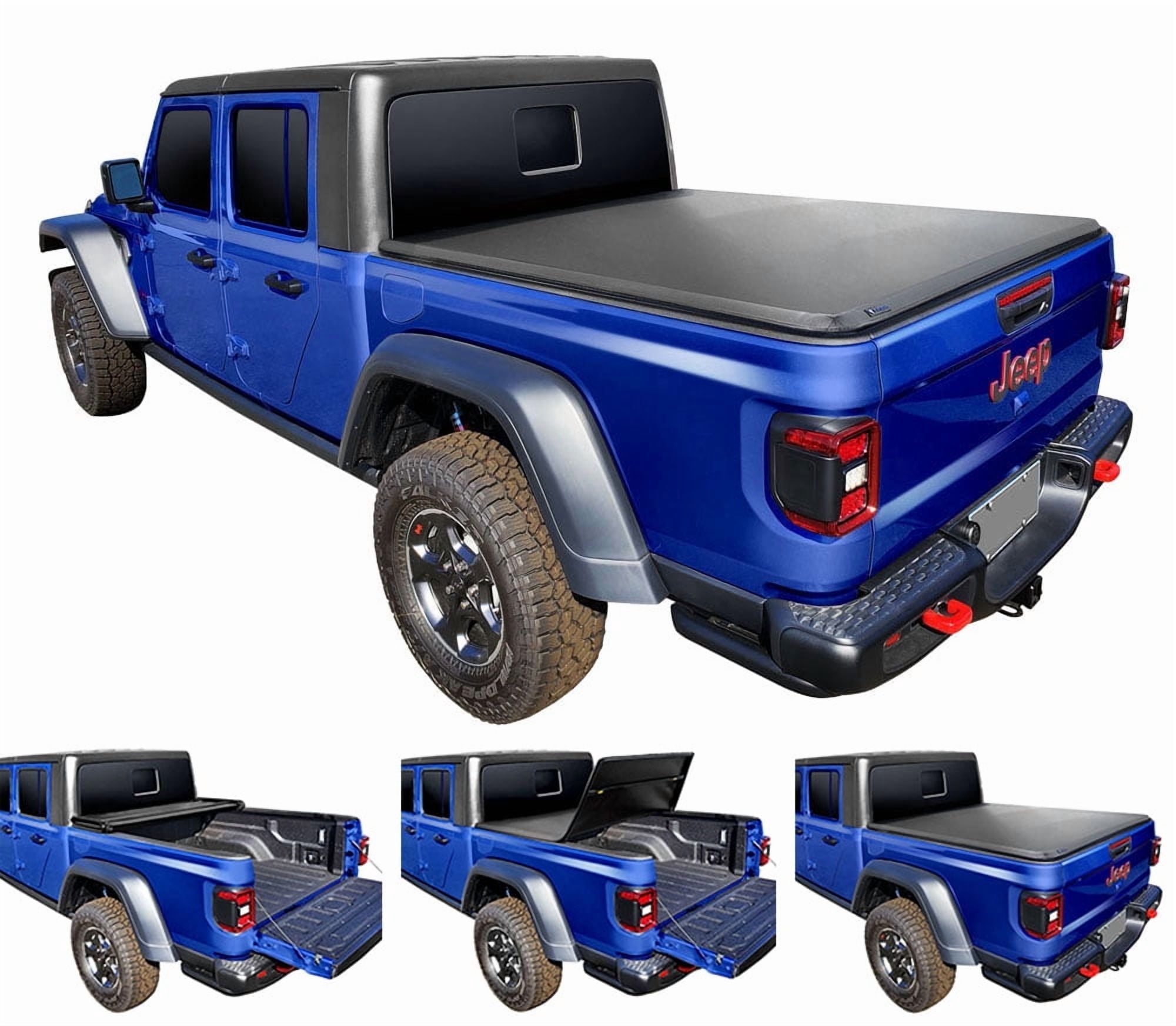 Tyger Auto T3 Soft Tri-fold Truck Bed Tonneau Cover Compatible with 2020-2025 Jeep Gladiator JT | 5' (60") Bed | TG-BC3J1060