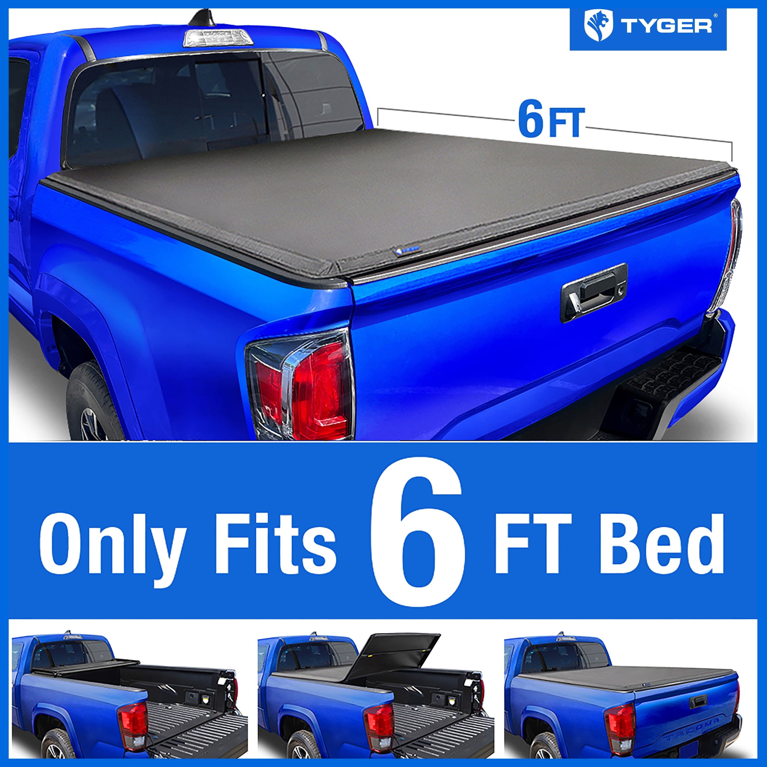 Tonneau Cover Truck Bed 5 FT For 2005-2015 Toyota Tacoma (Waterproof) 3FOLD