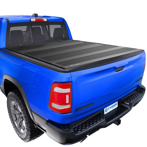 Tyger Auto T4 Flip-Up Low Profile Hard Alloy Truck Bed Tonneau Cover Compatible with 2009-2018 Dodge Ram 1500; 2019-2025 Classic | 5'7" (67") Bed | TG-BC4D4415