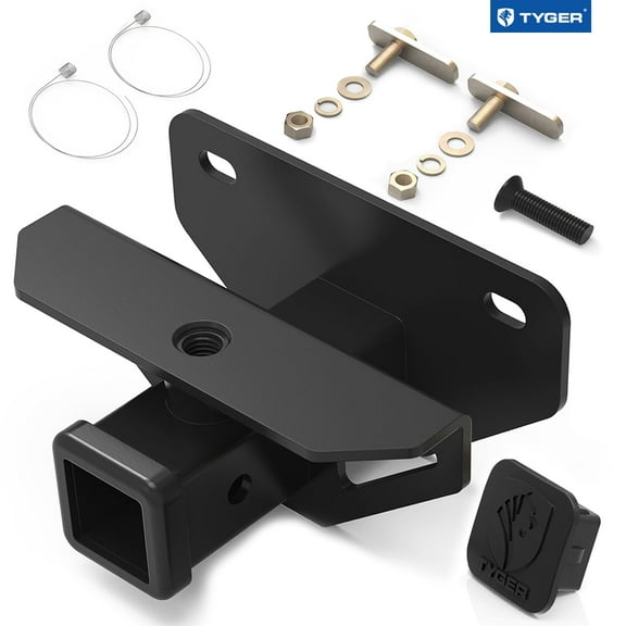 Tyger Auto Class 3 Trailer Hitch & Cover Kit TG-HC3D002B fits 2003-2018 Dodge Ram 1500; 2019-2025 Classic; 2003-2014 2500 3500 2-Inch Receiver Hitch Factory Rear Tow Hitch Towing Combo, Black