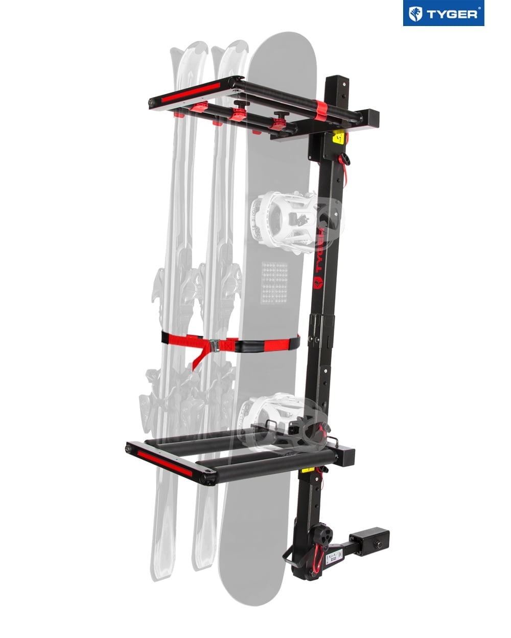 Tyger Auto Hitch-Mounted Ski/Snowboard Rack Fits