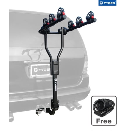 Tyger Auto TG-RK3B101S 3-Bike Hitch Mount Bicycle Carrier Rack