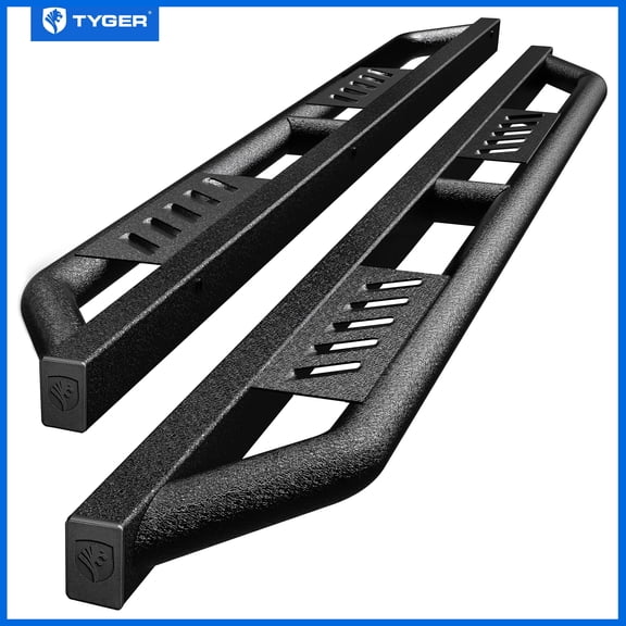 Tyger Auto Trax Side Steps Compatible with 2009-2018 Dodge Ram 1500; 2010-2025 2500 3500; 2019-2024 Classic | Crew Cab | TG-TX7D29928 | Textured Black Rail Running Board