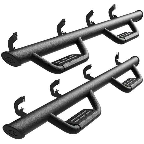 Tyger Auto Tyger Access Running Boards Compatible with 2007-2018 Chevy Silverado GMC Sierra 1500; 2007-2019 2500 3500HD; 2019 LD / Limited | Crew Cab | TG-AS2C24011 | Textured Black Drop Step Rail