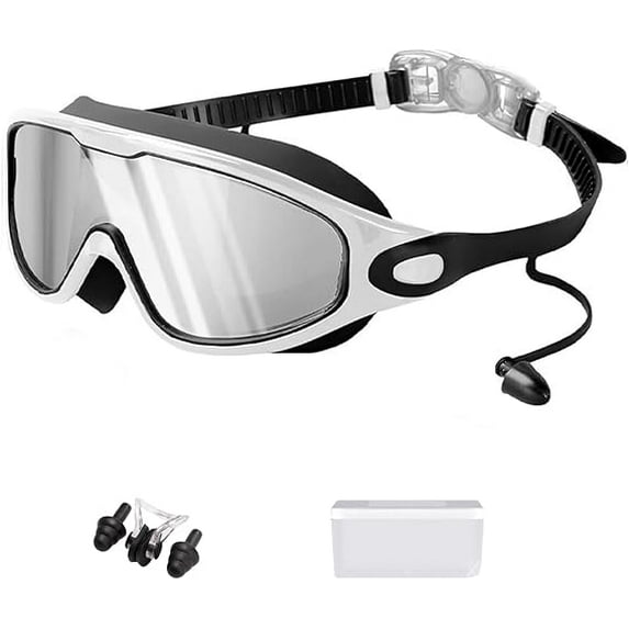 Tyglobal Swim Goggles, Wide View Anti Fog&UV Swimming Goggles for Audlt Kids, Leak Resistant Design Swim Glasses