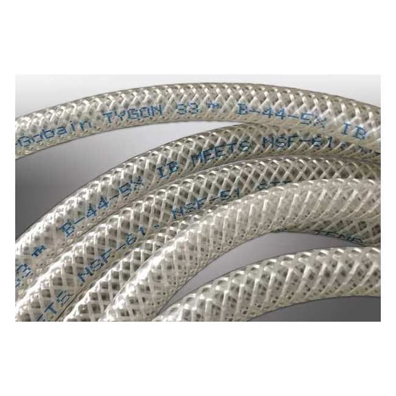 Tygon PVC Tubing,Tygon,1/4 in I.D.,Clear AMH00018