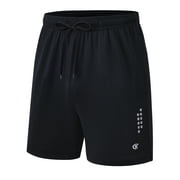 TYHENGTA Men's Athletic Shorts Basketball Workout Gym Quick Dry Shorts Lightweight Mesh Running Shorts Tennis Black L