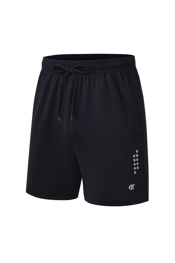 Men's Athletic Shorts Basketball Workout Gym Quick Dry Shorts Lightweight Mesh Running Shorts Tennis Black L