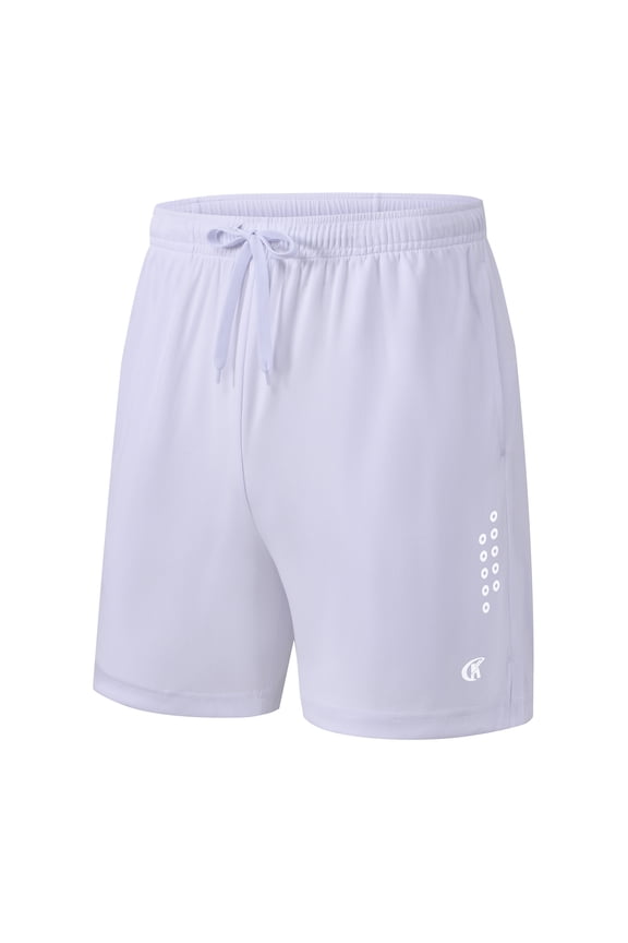 Men's Athletic Shorts Basketball Workout Gym Quick Dry Shorts Lightweight Mesh Running Shorts Tennis White M