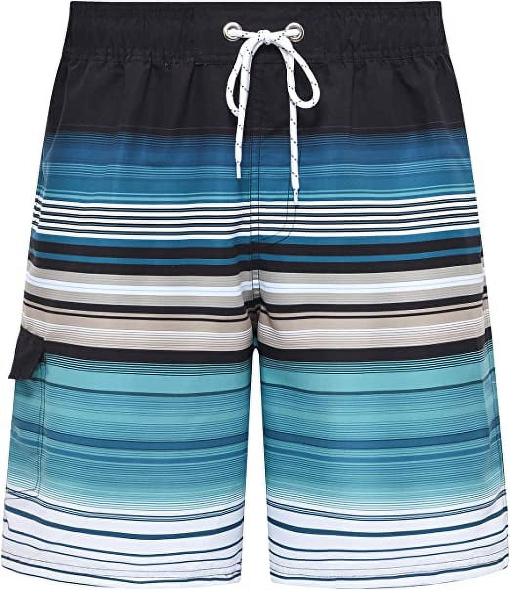 Tyhengta Men's Beach Pants Quick Drying Swimming Trunks Mesh Lining Green 40