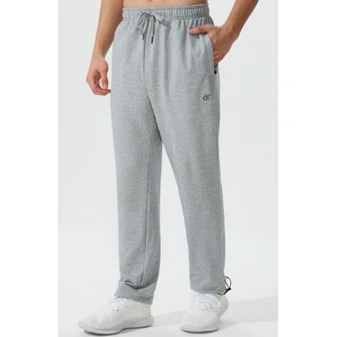 Men’s Cotton Athletic Sweatpants – Open Bottom Joggers With Pockets For Gym & Lounge