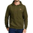 thumbnail image 1 of Tyhengta Men's Hoodies Pullover Plaid Jacquard Hoodie Long Sleeve Casual Drawstring Sweatshirts with Pocket Armygreen XXL, 1 of 8