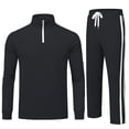 thumbnail image 1 of Tyhengta Men's Hoodies Pullover Plaid Jacquard Hoodie Long Sleeve Casual Drawstring Sweatshirts with Pocket Grey/Lightgrey L, 1 of 9