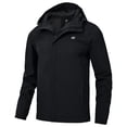 thumbnail image 1 of Tyhengta Men's Jacket Waterproof Coat Hooded Raincoat Outdoor Hiking Lightweight Windbreaker Black 3XL, 1 of 7
