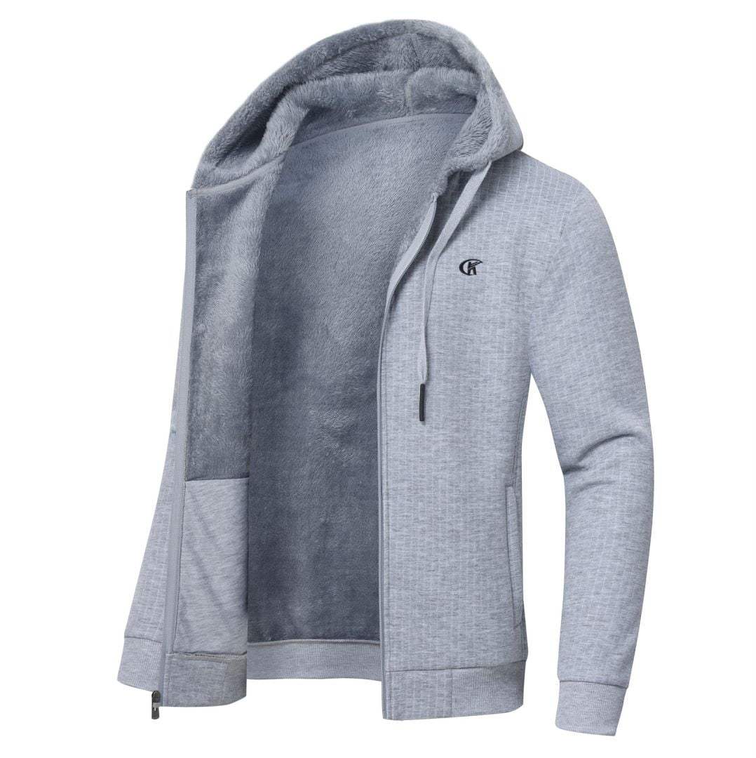 Mens Hoodies Grey Plaid Champion Hoodie Men's Jacquard Plaid Cloth