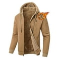 thumbnail image 1 of Tyhengta Men's Fleece Jackets Sherpa Lined Hoodies Zip Up Plaid Shirt Warm Winter Jackets for Men with Zipper Pockets, 1 of 8