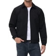 thumbnail image 1 of Tyhengta Men's Lightweight Jackets Casual Windbreaker Zip Up Collared Jacket Golf Windproof Coat Black L, 1 of 8
