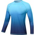 Tyhengta Men's Long Sleeve Swim Shirts Rashguard UPF 50+ UV Sun