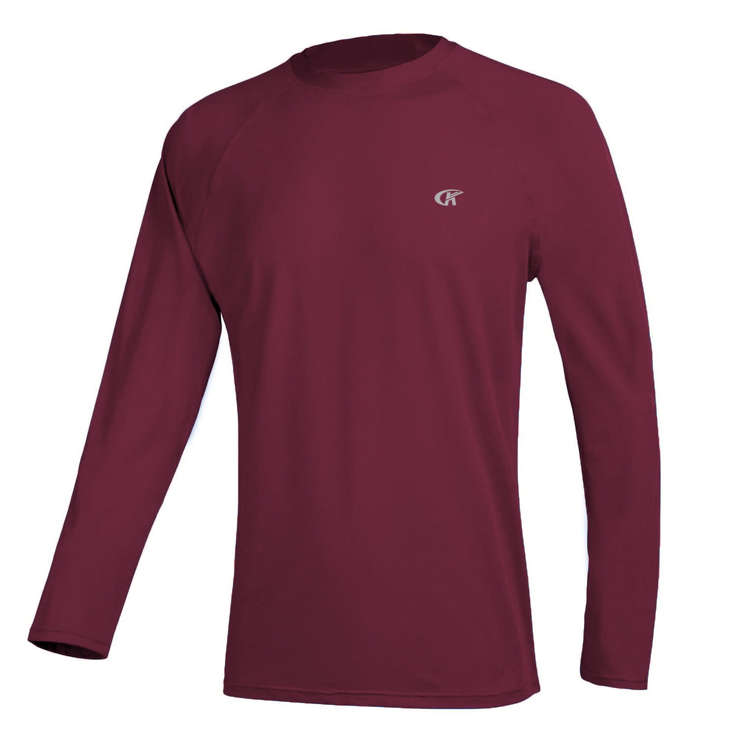 Magenta and Black Color-Block Long Sleeve Swim Shirt UPF50+ Rash Guard main image 1