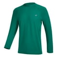 thumbnail image 1 of Tyhengta Men's Long Sleeve Swim Shirts Rashguard UPF 50+ UV Sun Protection Shirt Athletic Workout Running Hiking T-Shirt Swimwear EmeraldGreen M, 1 of 8
