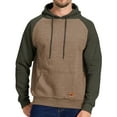 thumbnail image 1 of Tyhengta Men's Hoodies Pullover Plaid Jacquard Hoodie Long Sleeve Casual Drawstring Sweatshirts with Pocket Khaki/Armygreen M, 1 of 9