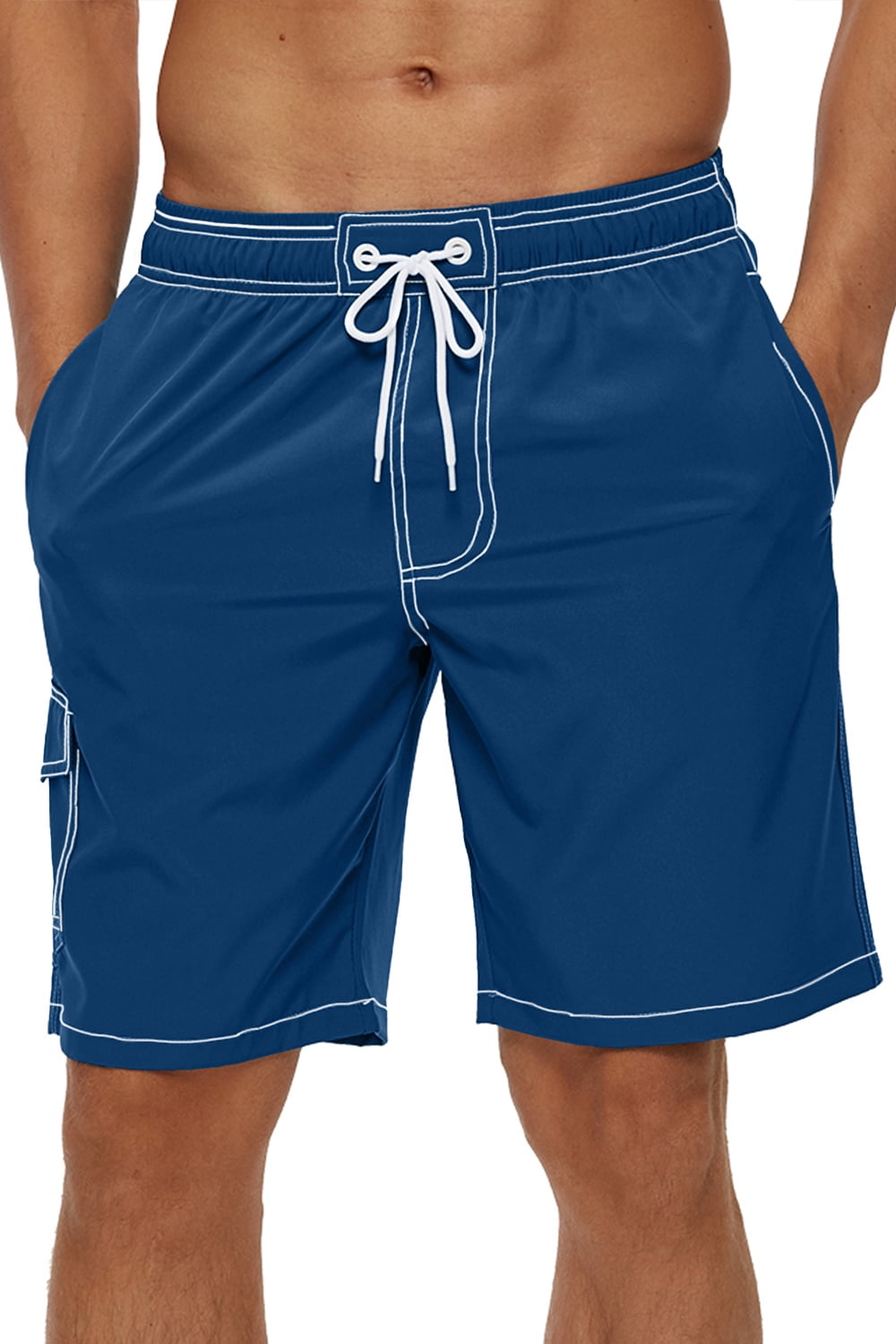 Tyhengta Men's Quick Dry Swim Trunks Mesh Lining Beach Board Shorts with Pockets SapphireBlue XL