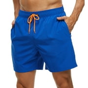 Tyhengta Men's Swim Trunks Quick Dry Beach Shorts with Zipper Pockets and Mesh Lining Deepblue 32